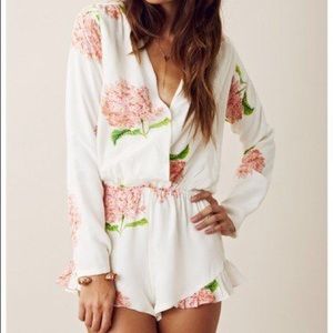 Stone Cold Fox Romper in Bloom